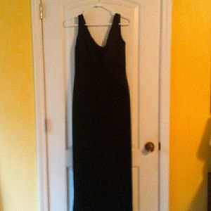 Ankle-length black evening dress, size 4